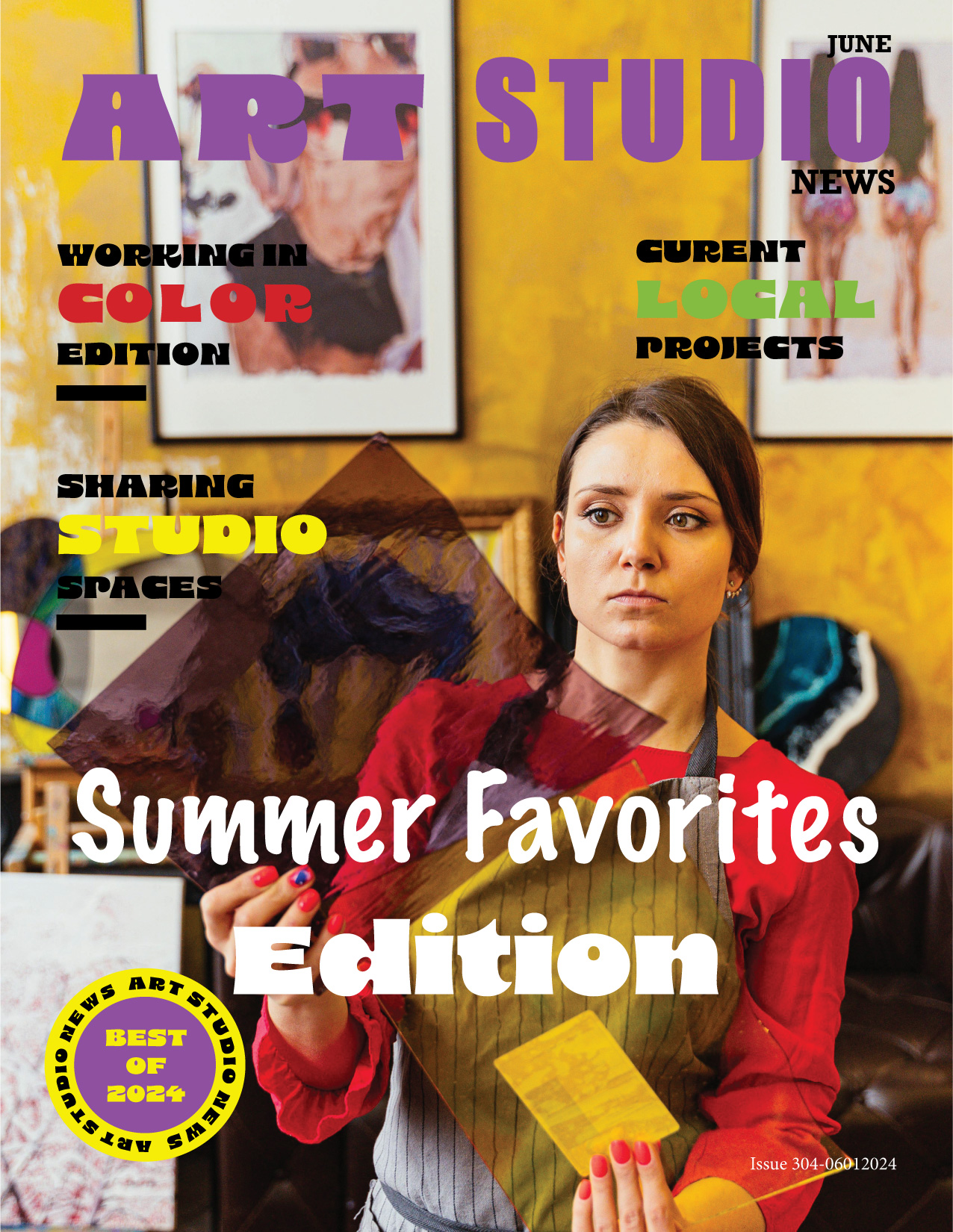 Art Studio News editorial layout