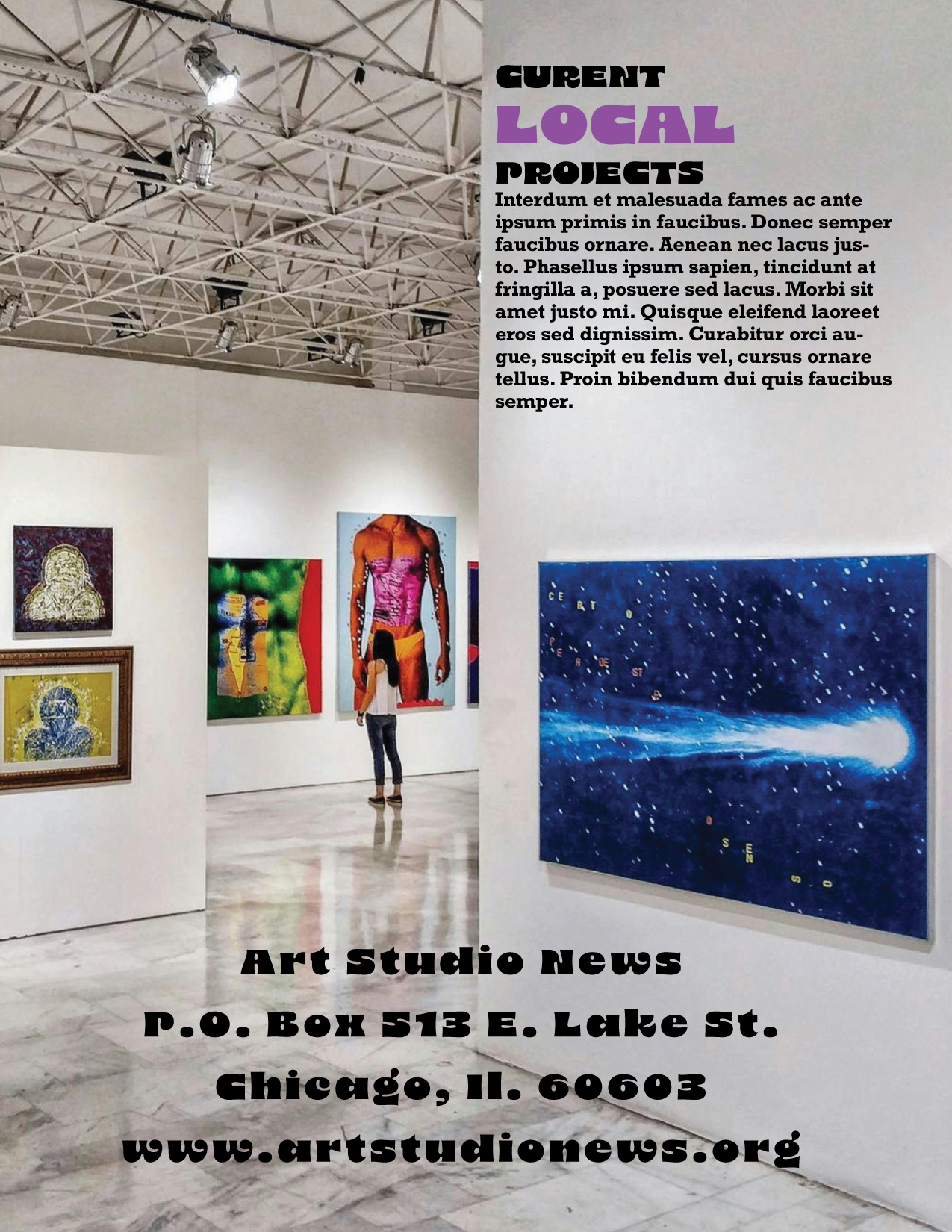 Art Studio News final editorial layout