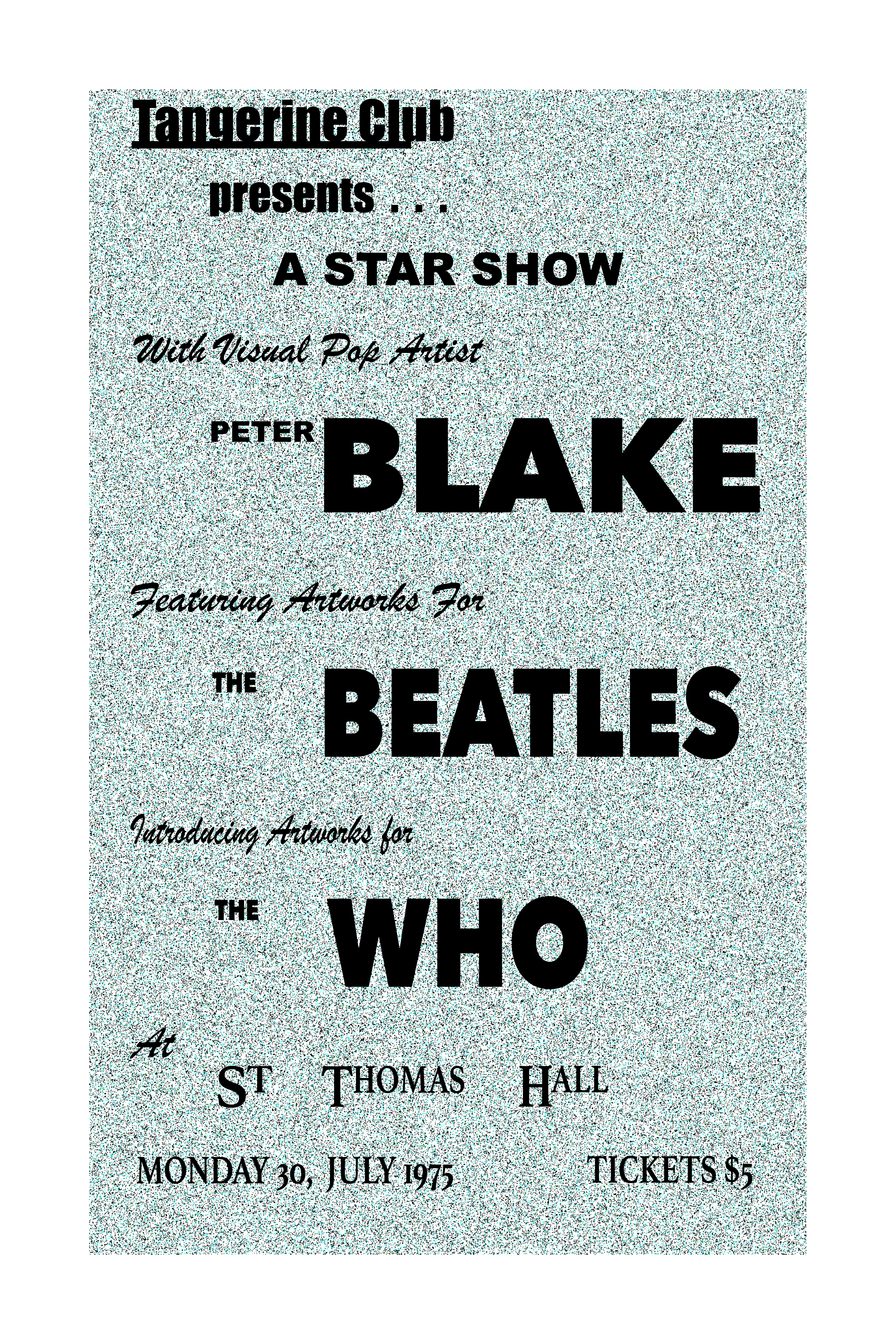 Peter Blake inspired poster