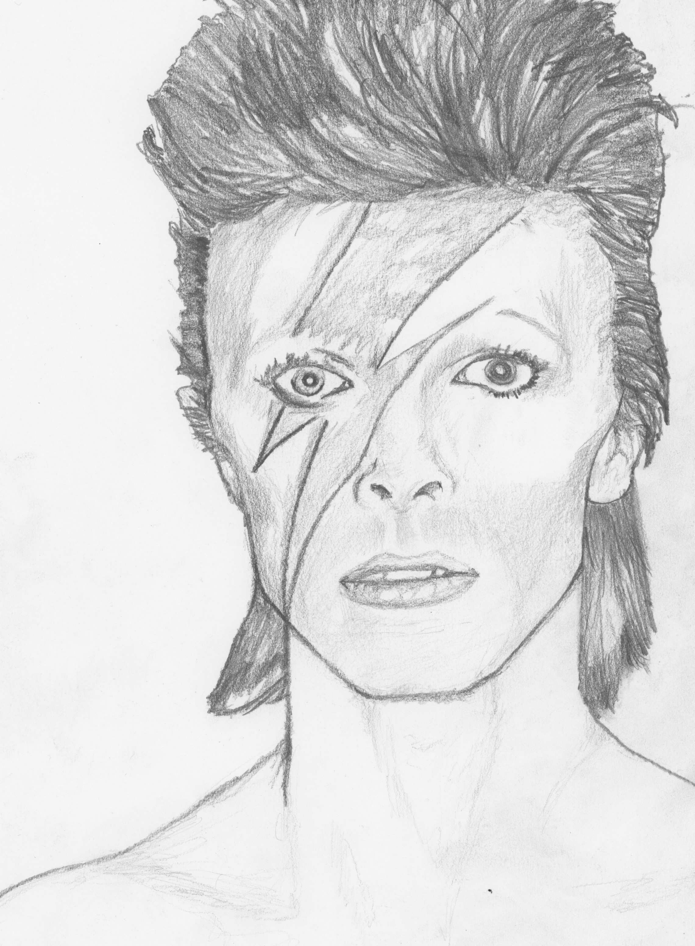Ziggy Stardust preliminary sketch