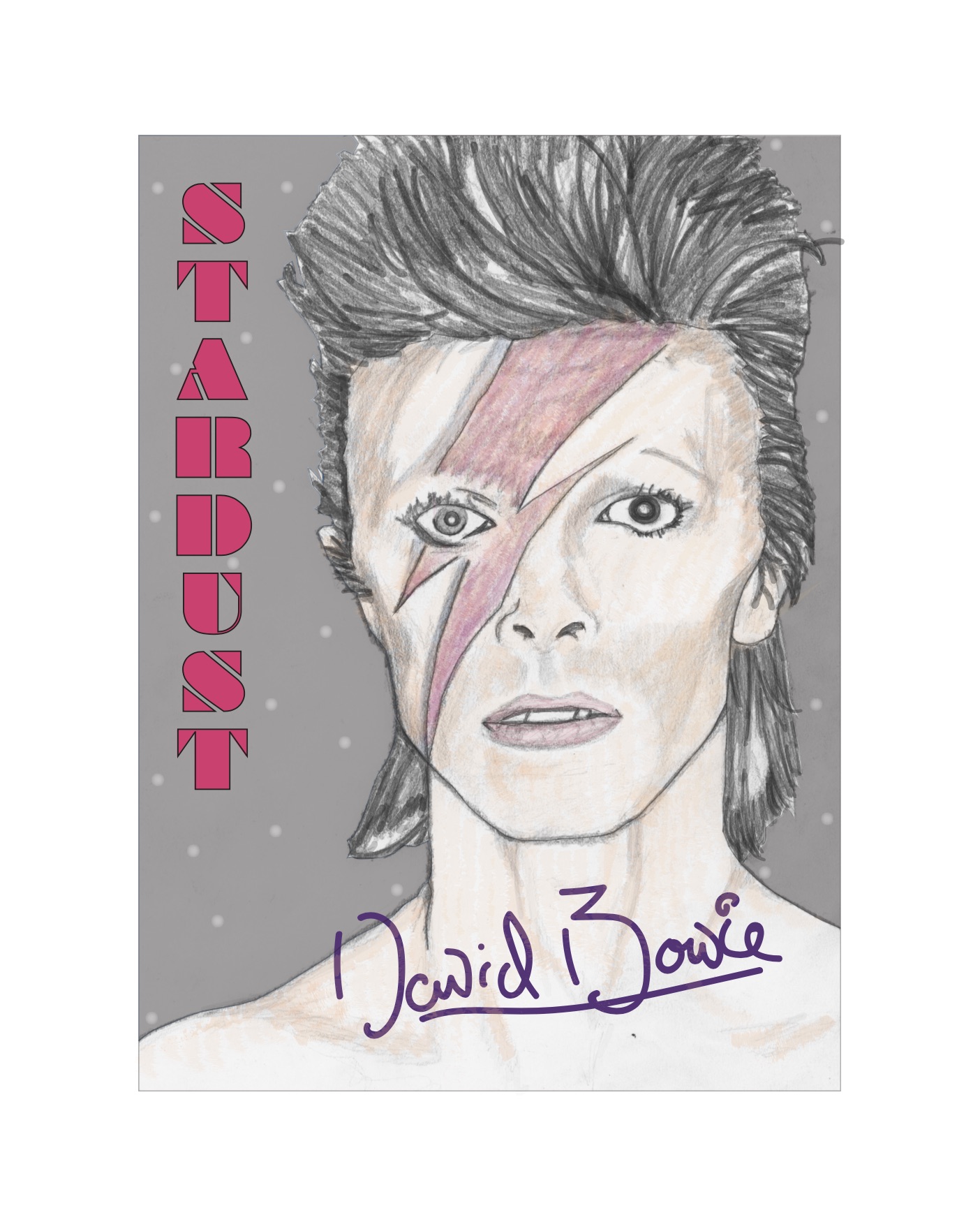 Ziggy Stardust poster series sketch